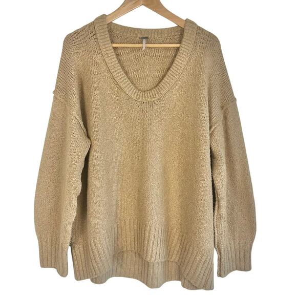 Free People Brookside Tunic Knit Boho Tan
Oversized Slouchy Sweater XS Fits most - Picture 4 of 8